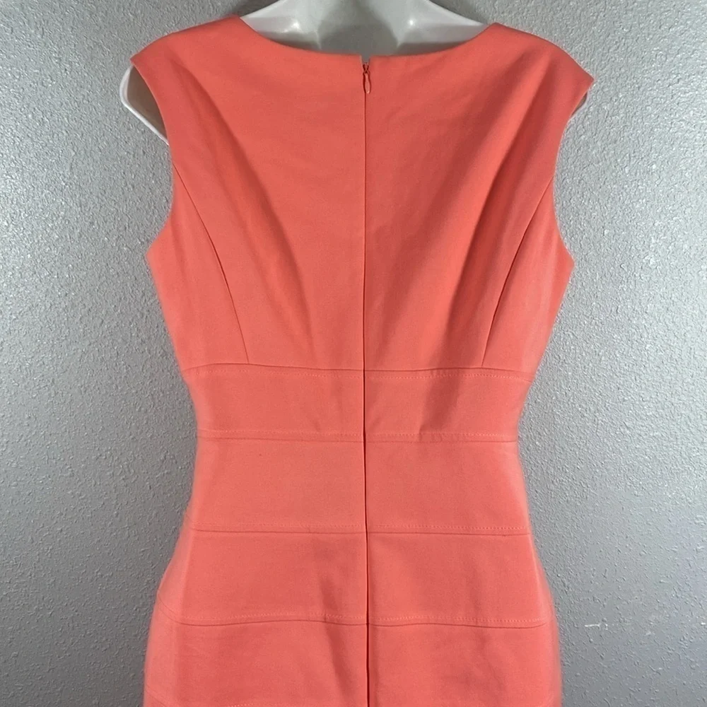 Antonio Melani peach pink paneled sleeveless sheath dress 6